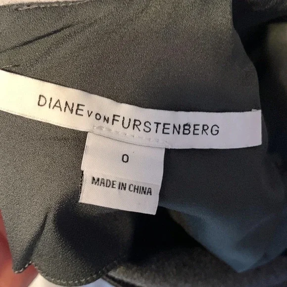 Diane von furstenberg size 0 hallie blue gray color block body con sheath dress - Picture 6 of 10